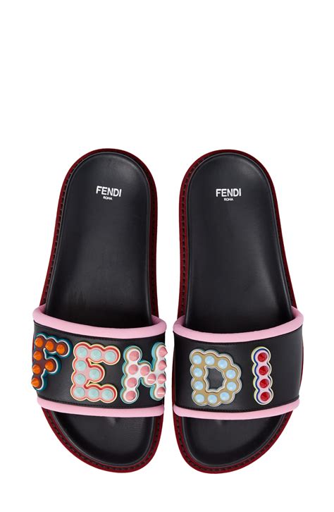 fendi sandals leather